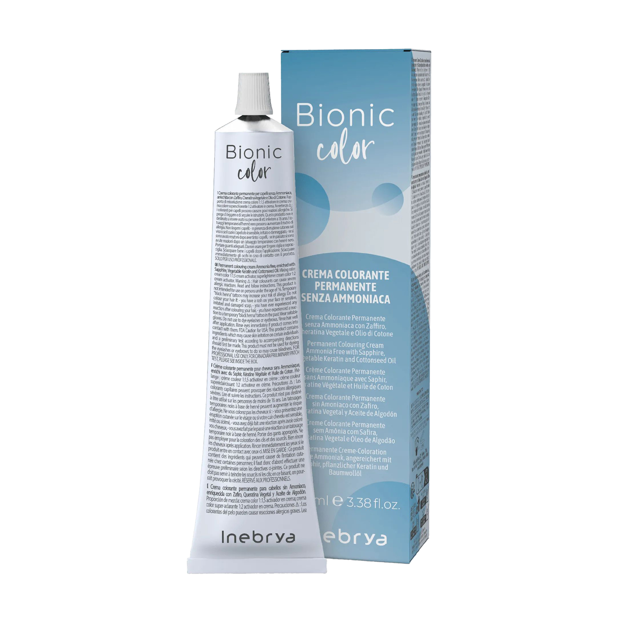 Напівперманентна крем-фарба для волосся Inebrya Bionic Color 8/02 Light Blonde Pearl, 100 мл
